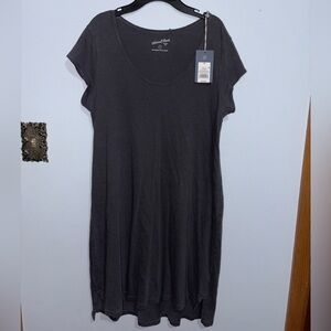 Universal Thread Charcoal Short Sleeve T-Shirt Dress